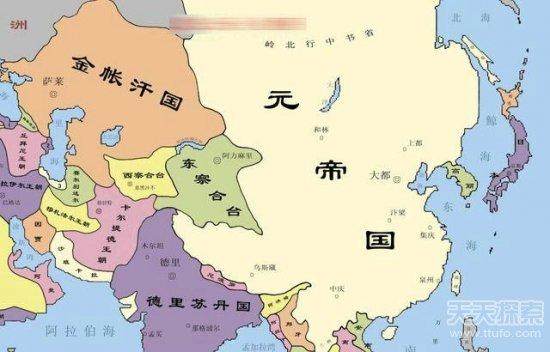 六、大元帝国鼎盛形势图